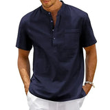Camisa Elegante de Algodón-Lino