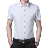 Camisa business casual de manga corta en algodón premium para Hombre