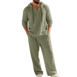 Zalecta - Conjunto de Ropa de Casa de Lino