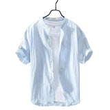 Camisa de Verano de Algodón y Lino