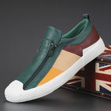 Botas de cuero con cremallera