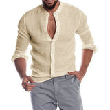 Camisa Intemporal de algodón y lino para Hombre