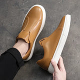 Zapatos Informales de Cuero Slip-On