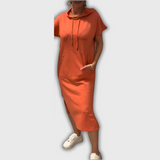 Saskia - Avslappnad hoodieklänning