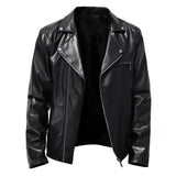 Chaqueta de Cuero Casual para Hombre