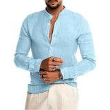 Camisa Intemporal de algodón y lino para Hombre