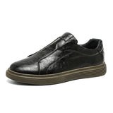 Zapatos Clásicos de Cuero Slip-On