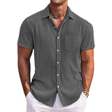 Camisa elegante de algodón premium para Hombre – Azul