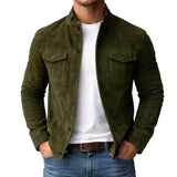 Chaqueta de ante con botones