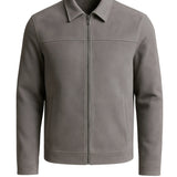 Chaqueta de Ante Gris para Hombres – Chaqueta Casual Moderna