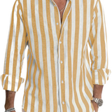 Camisa de rayas de algodón premium para Hombre