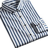 Camisa de rayas de algodón premium para Hombre – Amarillo
