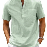 Camisa Elegante de Algodón-Lino