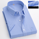 Camisa Atemporal de manga corta en algodón premium para Hombre – Azul