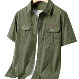 Camisa Atemporal de manga corta en algodón premium para Hombre – Verde