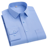 Camisa de oficina de algodón premium para Hombre – Azul Claro