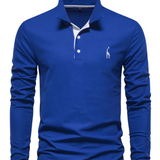 Camisa Polo Casual de Manga Larga