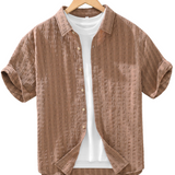 Camisa casual de algodón premium para Hombre – Marrón