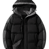 Chaqueta Elegante Con Capucha Para El Invierno