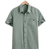 Camisa casual de manga corta de algodón para Hombre