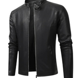 Chaqueta de Cuero Biker para Hombre Elegante