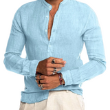 Camisa Intemporal de algodón y lino para Hombre
