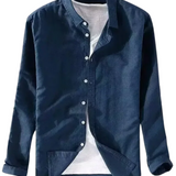 Camisa Casual de Algodón-Lino