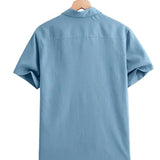Camisa casual de manga corta de algodón para Hombre