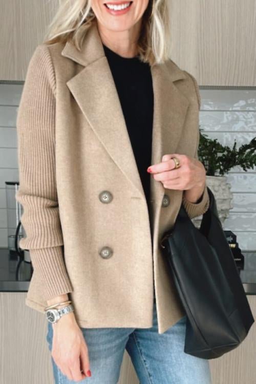 Amora – Elegant kavaj med flätstickade ärmar – bild 8