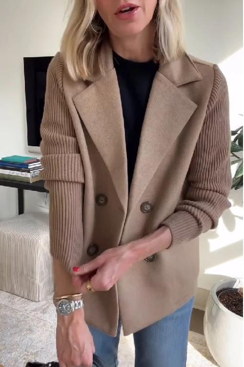 Amora – Elegant kavaj med flätstickade ärmar – bild 7