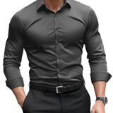 Camisa ajustada de algodón premium para Hombre