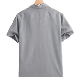 Camisa casual de manga corta de algodón para Hombre