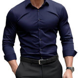Camisa ajustada de algodón premium para Hombre