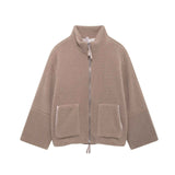Elsie | Teddyjacka i fleece med dragkedja