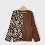 Marina – Leopardmönstrad oversize tröja