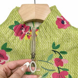 Dagmar™ | Cardigan med blommor på limegrön