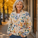 Claudia™ | Cardigan med akvarellblad