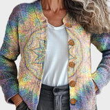 Rainelle™ – Cardigan i pastellfärgad regnbåge