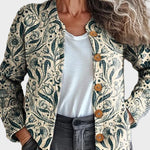 Ilse™ – Blommig stickad jacka