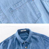 Camisa Atemporal de manga corta de mezclilla para Hombre