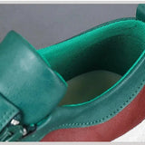 Botas de cuero con cremallera