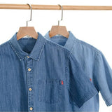 Camisa Atemporal de manga corta de mezclilla para Hombre
