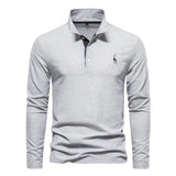 Camisa Polo Casual de Manga Larga
