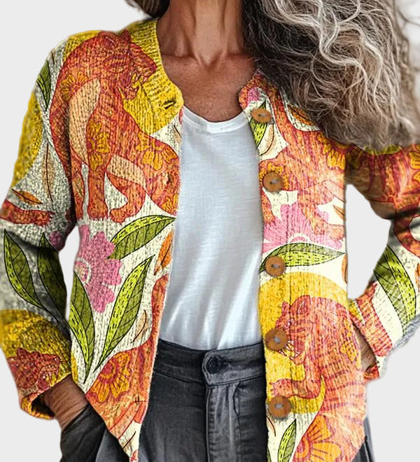 Kiandra™ – Cardigan med tropiskt mönster