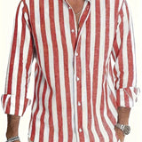 Camisa de rayas de algodón premium para Hombre