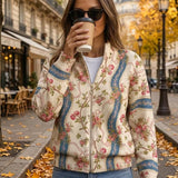 Cornelia™ | Cardigan med rosrankor