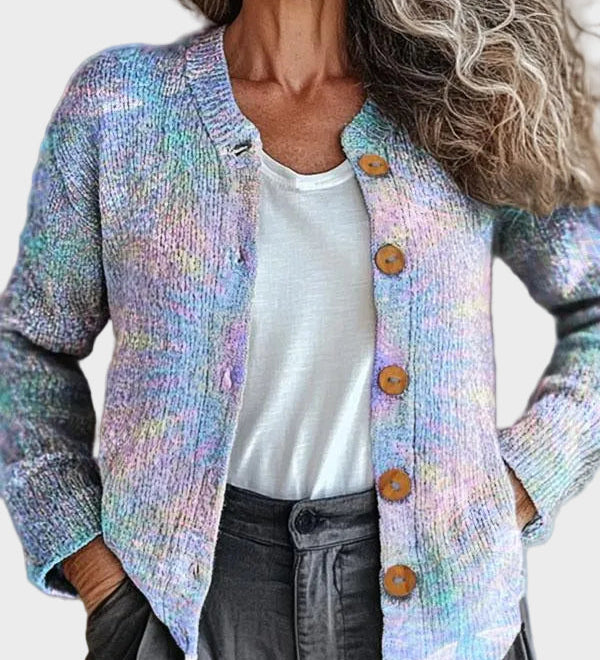 Ivadelle™ – Cardigan med pastellmönster