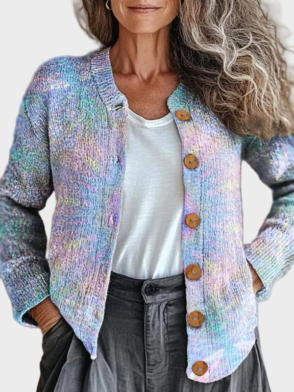 Ivadelle™ – Cardigan med pastellmönster