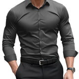 Camisa ajustada de algodón premium para Hombre