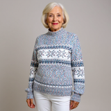 Enid | Fair Isle-tröja med snöflingemönster